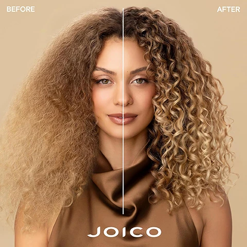 Image 2 - Split image showing a womans hair before with frizzy curls and after with shiny defined curls, with the text BEFORE AFTER and JOICO. Image 3 - A gold tube of Joico K-Pak Hydrator Intense Treatment for dry, damaged hair is shown next to text describing it as HYDRATOR for all hair types prone to damage, which Instantly replenishes lost moisture to dry, damaged hair and Improves hair elasticity and manageability, with the tube also showing JOICO K-PAK HYDRATOR INTENSE TREATMENT for dry, damaged hair TRAITEMENT INTENSIF pour les cheveux secs et endommagés TRATAMIENTO INTENSO para cabello reseco y dañado SmartRelease 250 ml / 8.5 fl oz. Image 4 - An image features a tube of Joico K-PAK Hydrator Intense Treatment surrounded by visual representations and text labels for ingredients Keratin, Guajava extract, and Evening primrose oil, with the tube reading JOICO K-PAK HYDRATOR INTENSE TREATMENT for dry damaged hair TRAITEMENT INTENSIF pour les cheveux secs et endommages TRATAMIENTO INTENSO para cabello reseco y dañado SmartRelease 250 ml / 8.5 fl oz, the Keratin text label reads A protective protein that actively seeks out damage and helps repair hair, the Guajava extract text label reads Packed with antioxidants and lycopene known to help protect hair against UV damage, and the Evening primrose oil text label reads A rich source of omega-6 and gamma-linolenic acid Helps nourish hair back to health. Image 5 - Five Joico K-Pak hair care products are displayed in a sequence for a routine, with text reading K-PAK ROUTINE Step 1 Shampoo Step 2 Condition Step 3 Treat And/Or Step 4 Treat. Image 7 - Six gold and white Joico K-PAK haircare products are arranged on platforms against a grey background with abstract shapes Discover game-changing haircare.