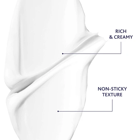 Image 1 - A white, creamy substance is swirled on a white background, with a line pointing to the top swirl labeled RICH & CREAMY, and another line pointing to the bottom labeled NON-STICKY TEXTURE. Image 2 - A black tube of Institut Esthederm Paris Intensive Hyaluronic Masque / Mask, described as for intense dehydration, wrinkles, and tightness with Core first. NAOS at the bottom, is shown next to text stating its benefits: Instantly hydrates and plumps the skin, Minimises fine lines and wrinkles, Reduces sensations of discomfort. Image 3 - A black Institut Esthederm Paris Intensive Hyaluronic Masque Mask tube stands on a reflective surface against a purple background, with text stating +53.4% HYDRATION AFTER 2 HOURS* and WRINKLES DEPTH REDUCED UP TO 33%**, followed by small disclaimers *Measurement of hydration using corneometry in 10 volunteers and **Clinical test on Intensive Hyaluronic Serum, anti-wrinkles efficacy by fringe projection on 30 volunteers after 28 days of twice daily application. Image 4 - An image displays five Institut Esthederm skincare products on a white background with water droplets, featuring a silver spray bottle, a purple pump bottle, a purple jar, a black tube, and a black eye roller, with visible text reading HYDRATING & PLUMPING SKINCARE ROUTINE, BOOST, TREAT, INSTITUT ESTHEDERM PARIS EAU CELLULAIRE BRUME MIST, INSTITUT ESTHEDERM PARIS INTENSIVE HYALURONIC SERUM Sérum, INSTITUT ESTHEDERM PARIS INTENSIVE HYALURONIC CRÈME CREAM, INSTITUT ESTHEDERM PARIS INTENSIVE HYALURONIC MASQUE MASK, and INSTITUT ESTHEDERM PARIS INTENSIVE HYALURONIC CONTOUR DES YEUX EYE CONTOUR. Image 5 - A dark tube of Institut Esthederm Intensive Hyaluronic Masque / Mask, which targets intense dehydration, wrinkles, and tightness, is centered on a purple background, with surrounding text detailing its features: Hyaluronic Patent with 3 forms of Hyaluronic Acid, High Molecular Weight for instant hydrating effect, Medium Molecular Weight for biological plumping effect, Encapsulated Form that fills in wrinkles and fine lines, and Cellular Water Technology, a patented innovation water crafted by Institut Esthederm that optimises cells energy and vitality, providing hydra-booster, energising, broad-spectrum antioxidant protection.