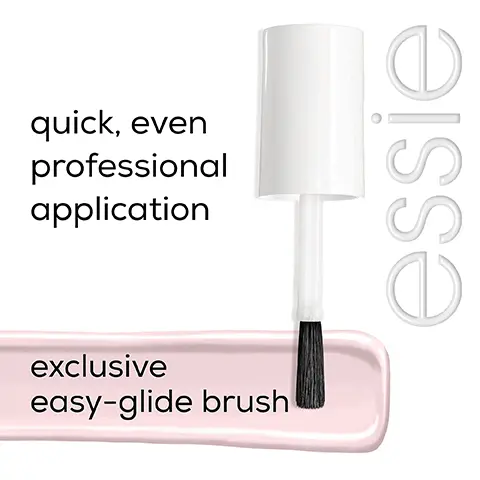 essie, quick, even professional application. exclusive easy-glide brush. essie original nail polish. flawless coverage. exclusive easy glide brush. salon quality formula. america's salon expert since 1981.