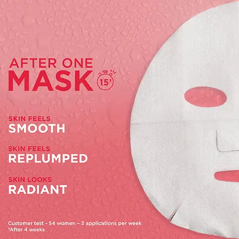 Image 1, AFTER ONE MASK skin feels smooth, skin feels replumped and skin looks radiant. Image 2, more than 26,000 5 star reviews no1 sheet mask brand in the UK, my skin felt revived refreshed and hydrated, i love this moisture bomb mask and will surely buy again. Image 3, enriched with grape seed extract and hyaluronic acid to smoothe and firm. Image 4, one bottle of serum in a mask. Image 5, 15. Image 6, Cruelty Free INTERNATIONAL TM Leaping Bunny Approved VEGAN FORMULA* No animal derived ingredients or by products Biodegradable by home compost