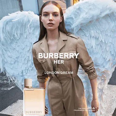 Image 1, Eau de Parfum for Her. London Dream. The free spirited fragrance for women. Image 2, Burberry perfume range- Burberry Her- Eau De Parfum, Intense, Blossom, London Dream, Eau De Toilette