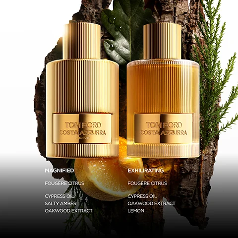 TOM FORD COSTA AZZURRA CARFUM TOM FORD COSTA AZZURRA MAGNIFIED FOUGÈRE CITRUS CYPRESS OIL SALTY AMBER OAKWOOD EXTRACT EXHILIRATING FOUGÈRE CITRUS CYPRESS OIL OAKWOOD EXTRACT LEMON