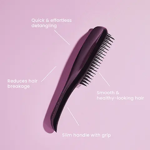 Image 1, Quick & effortless detangling Reduces hair breakage Smooth & healthy-looking hair Slim handle with grip Image 2, 15.5 22.1 23.6 cm cm cm 5.3 cm The Ultimate Detangler Mini Great for small hands 6.6 cm The Ultimate Detangler 7.9 cm The Ultimate Detangler Large Great for Thick & Curly Hair Types