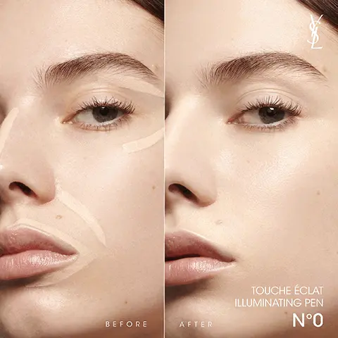 Touche Eclat Illuminating Pen before and afters. Shades 0-6.5