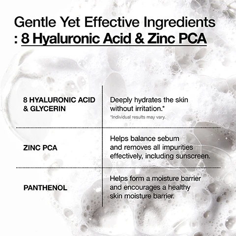 Image 1 - Image shows a light, bubbly background with text detailing three skincare ingredients and their benefits, including 8 Hyaluronic Acid & Glycerin, Zinc PCA, and Panthenol, along with their respective effects on skin.
Image 2 - An image shows a persons hand holding a tube of foaming cleanser over an open palm with a small amount of product being dispensed, and the text includes instructions for application and usage frequency.
Image 3 - A clear glass sphere is positioned next to a pink serum bottle labeled Anua Niacinamide 10% + TXA 4% Serum, with visible text stating this lightweight non-sticky watery serum targets stubborn dark spots and uneven skin tone, and the bottle contains 30 mL.
Image 4 - Image shows three sections with images and text related to skincare ingredients: a pink gel, water splashes, and a creamy texture, with headings stating 10% Niacinamide, Hyaluronic Acid + Polyglutamic Acid, and Ceramides, along with descriptive benefits for each ingredient.
Image 5 - A transparent bottle of Anua Heartleaf 77% Soothing Toner is displayed against a light background, with text indicating the product name and its benefits, including hashtags for calm sensitive skin, balance skins pH level, suitable for acne prone skin, and glass skin, along with icons indicating it is fungal acne safe and fragrance free.
Image 6 - A person holding a bottle of Heartleaf 77% Soothing Toner with instructions that read, how to apply: apply with a cotton pad or pat with your fingertips all over the face; when to apply: use after cleansing as part of both your morning and night skincare regimen, with its mild ingredients, Heartleaf 77% Soothing Toner may be used every day.
Image 7 - The image shows a tube of Anua Heartleaf Silky Moisture Sun Cream with a green and white design placed on a light green background, along with a tea steeping vessel containing heartleaf, a measuring cup with liquid, and a swatch of cream; text in the image includes Heartleaf Extract from KOREA and Light-weight, FRESH finish.
Image 8 - An open green sunscreen tube is shown dispensing a thick white lotion onto a light green surface, with text below reading FINAL STEP TO GLASS SKIN Powerful SPF 50 Moisturizing Sunscreen Easy to apply, spread gently without any tacky feeling Heartleaf extract soothes sensitive skin & calms redness Defend against damaging UVA & UVB rays and other environmental factors Vegan, Unscented, Cruelty-free.