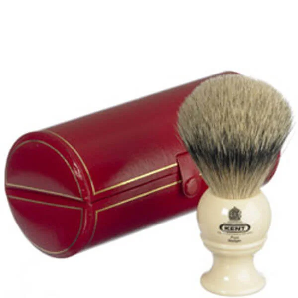 Kent Bk2 Traditional Pure Grey Badger Shaving Brush - Medium Zdjęcie 1