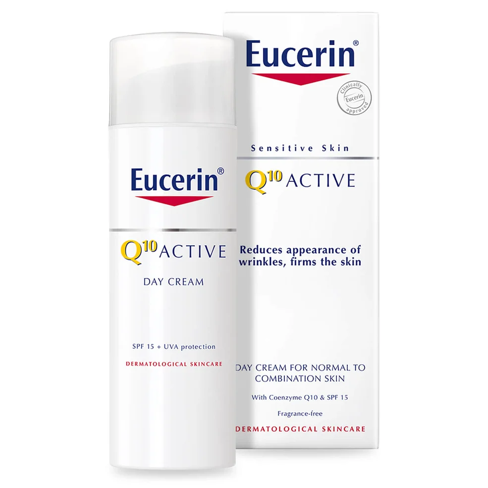 Krem przeciwzmarszczkowy na dzień do skóry wrażliwej Eucerin® Sensitive Skin Q10 Active SPF 15 (50 ml) Zdjęcie 1