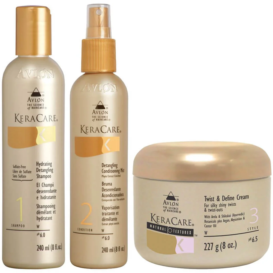 KeraCare Detangling Shampoo and Conditioner Duo with Natural Textures Twist and Define Cream Zdjęcie 1
