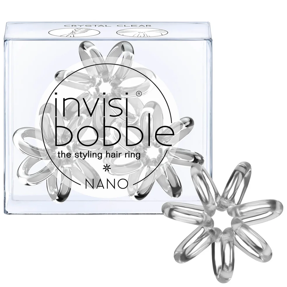 invisibobble Nano Hair Tie (3 Pack) - Crystal Clear Zdjęcie 1
