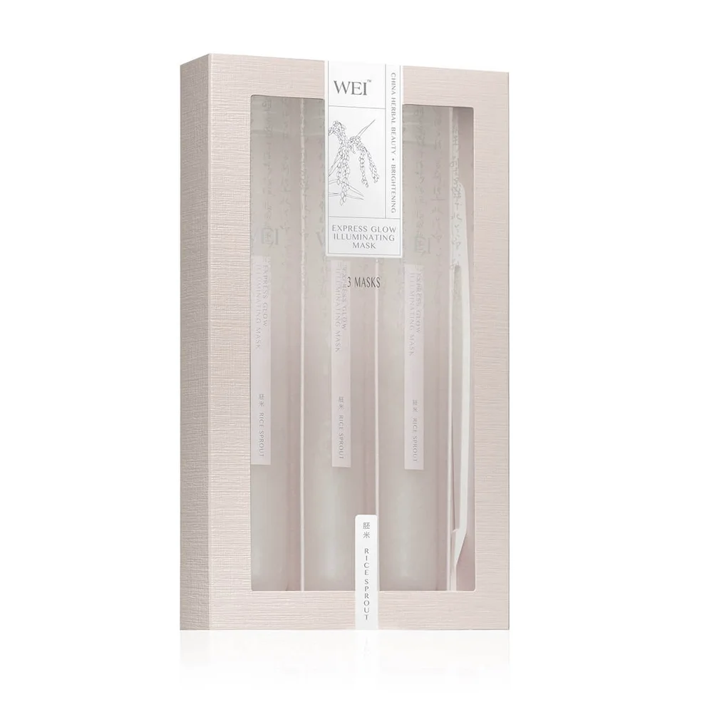 WEI Rice Sprout Express Glow Illuminating Masks (Pack of 3) Zdjęcie 1