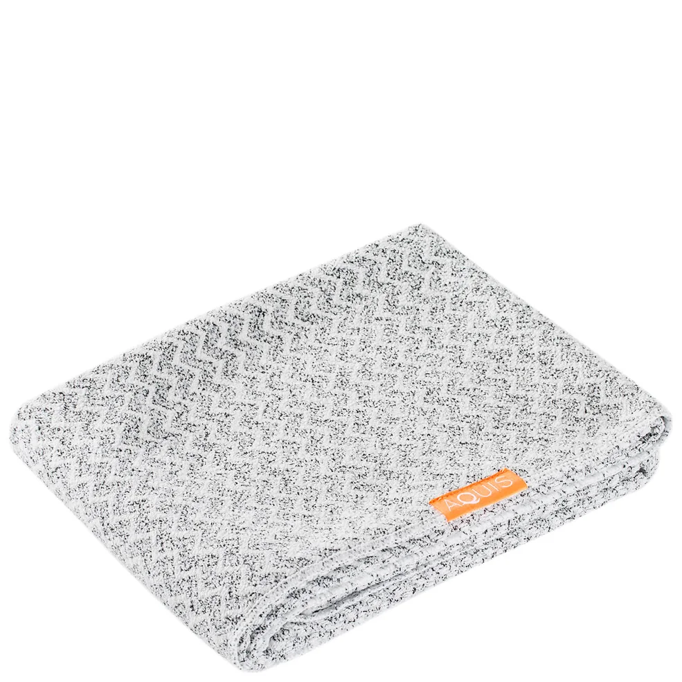 Aquis Long Hair Towel Lisse Luxe ręcznik do długich włosów – Chevron Zdjęcie 1