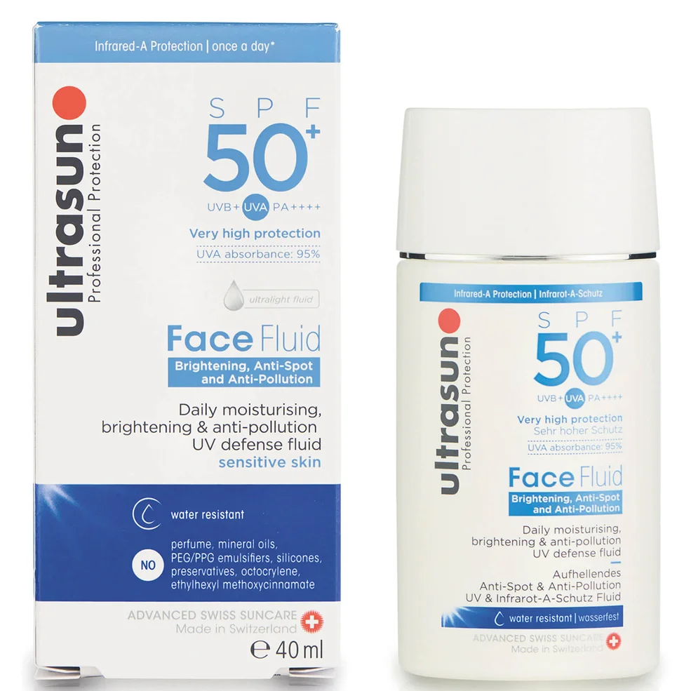 Ultrasun SPF 50+ Anti-Pollution Face Fluid fluid do twarzy z filtrem chroniący przed zanieczyszczeniem powietrza 40 ml Zdjęcie 1