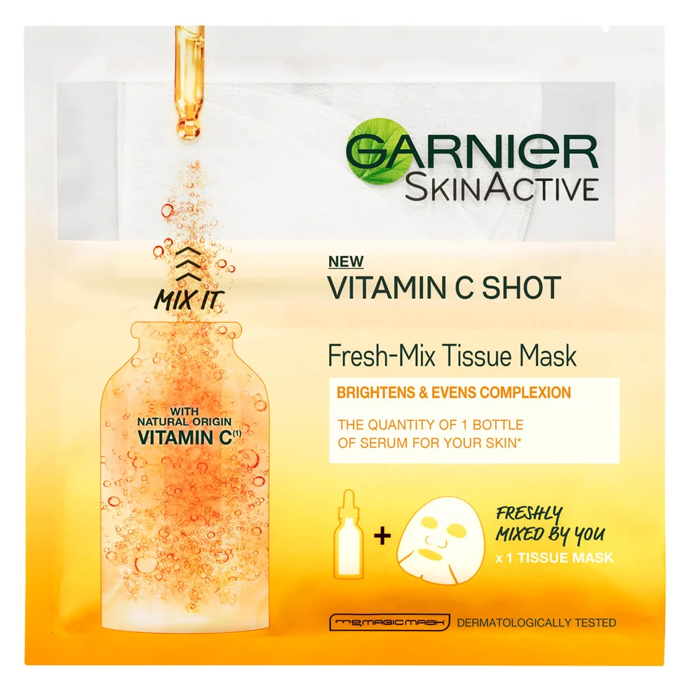 Garnier Fresh-Mix Brightening Face Sheet Shot Mask with Vitamin C 33g Zdjęcie 1