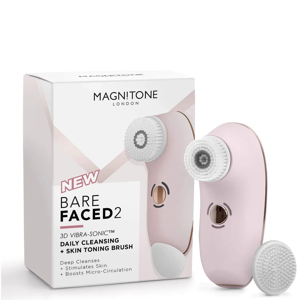 MAGNITONE London BareFaced 2 Daily Cleansing and Skin Toning Brush szczoteczka oczyszczająca i tonizująca do twarzy – Pink Zdjęcie 1