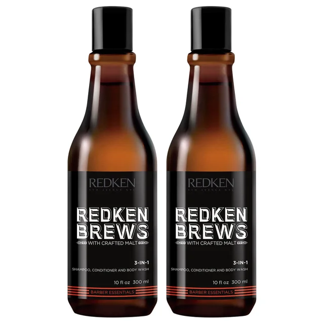 Redken Brews Men's 3 in 1 Shampoo Duo szampon 3 w 1 dla mężczyzn 2 szt.