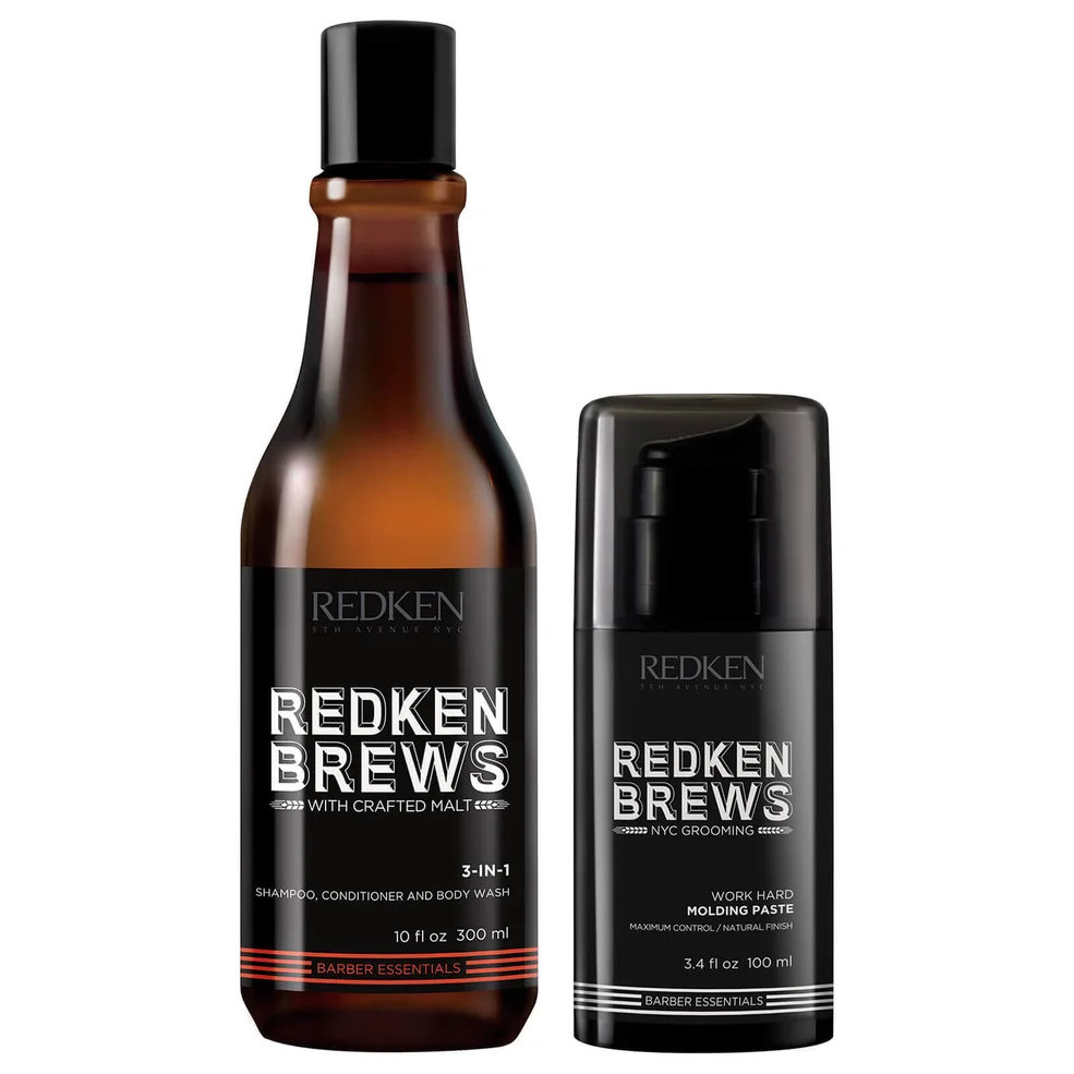 Redken Brews Men's Shampoo and Molding Paste Duo zestaw szampon i pasta do stylizacji włosów Zdjęcie 1