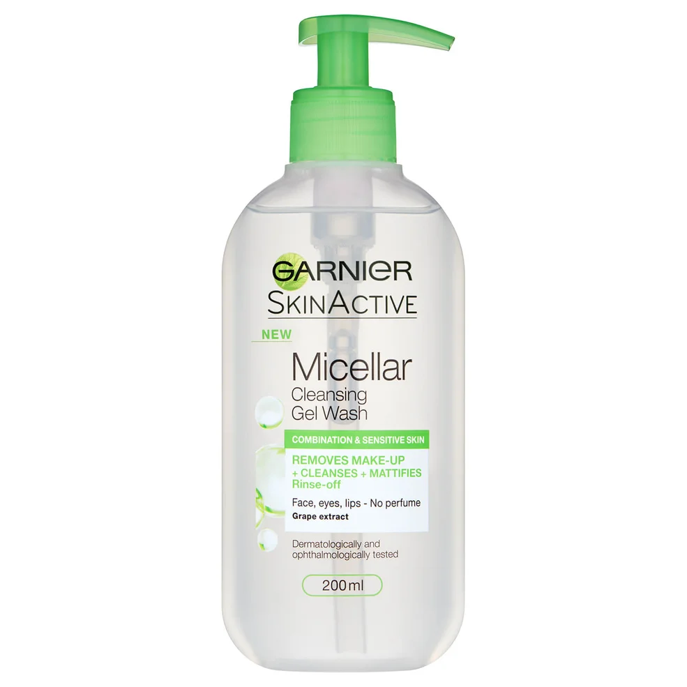 Garnier Micellar Gel Face Wash Combination & Sensitive Skin żel do mycia twarzy do cery mieszanej i wrażliwej 200 ml Zdjęcie 1