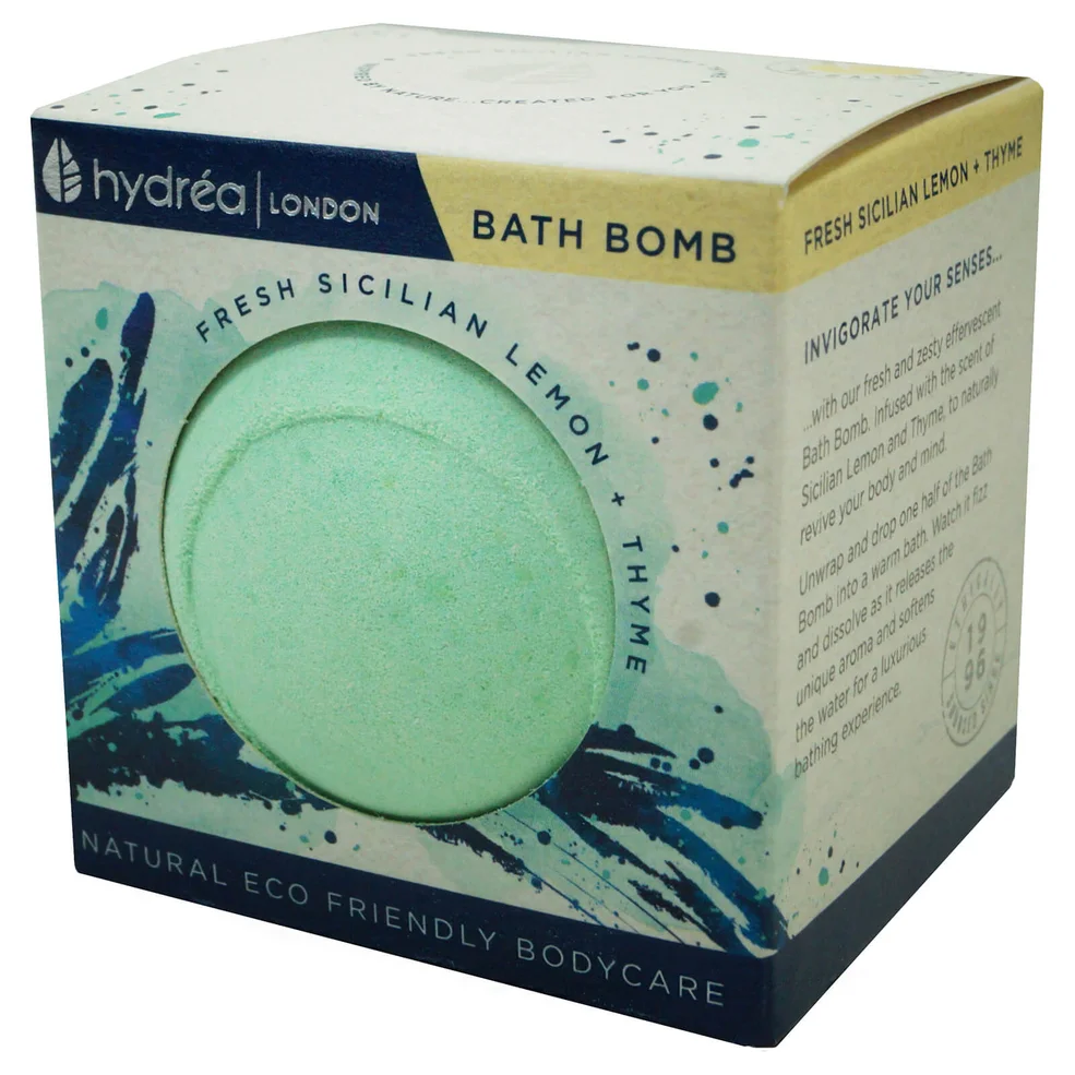 Hydrea London Uplifting Sicilian Lemon & Thyme Bath Bomb 2 x 60g Zdjęcie 1