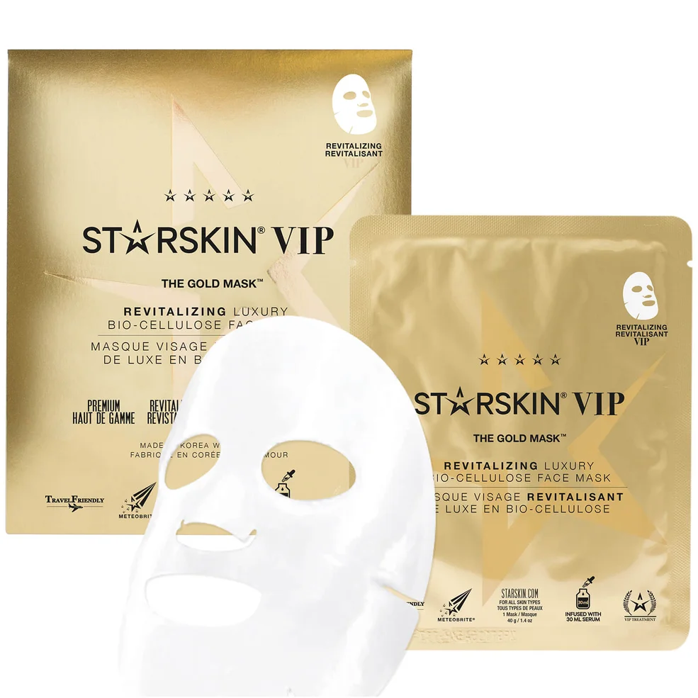 STARSKIN VIP The Gold Mask Revitalizing Luxury Bio-Cellulose Face Mask Zdjęcie 1