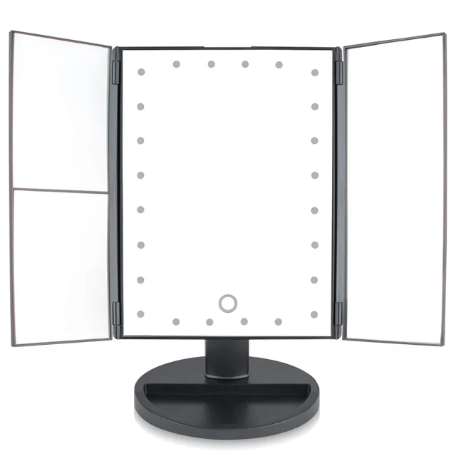 Rio 24 LED Touch Dimmable Cosmetic Makeup Mirror With 2X & 3X Magnification lusterko powiększające do makijażu