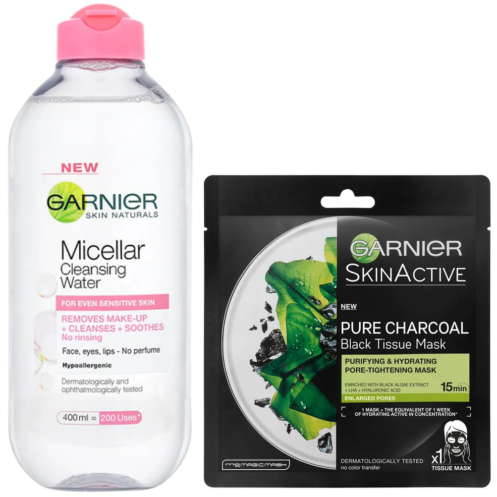 Garnier Micellar Water Sensitive Skin and Hydrating Face Sheet Mask for Enlarged Pores Kit Exclusive Zdjęcie 1