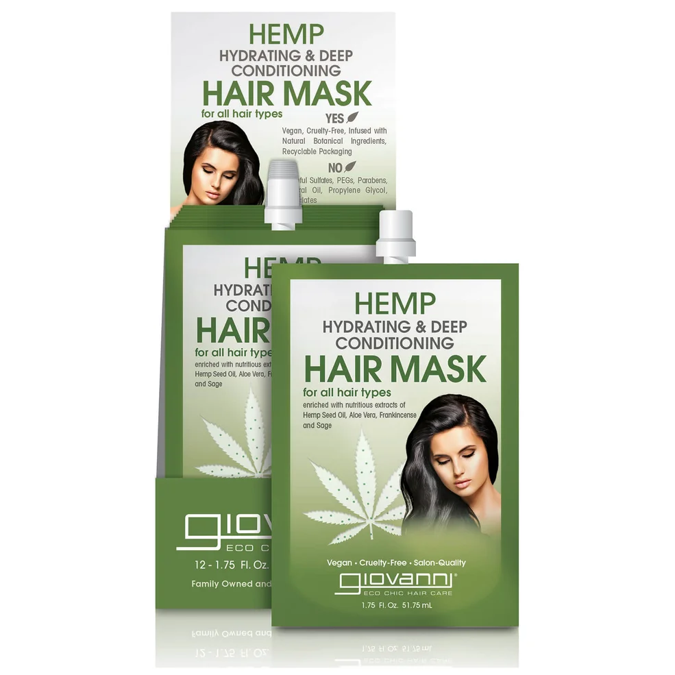Giovanni Hemp Hydrating and Deep Conditioning Hair Mask (Pack of 12) Zdjęcie 1
