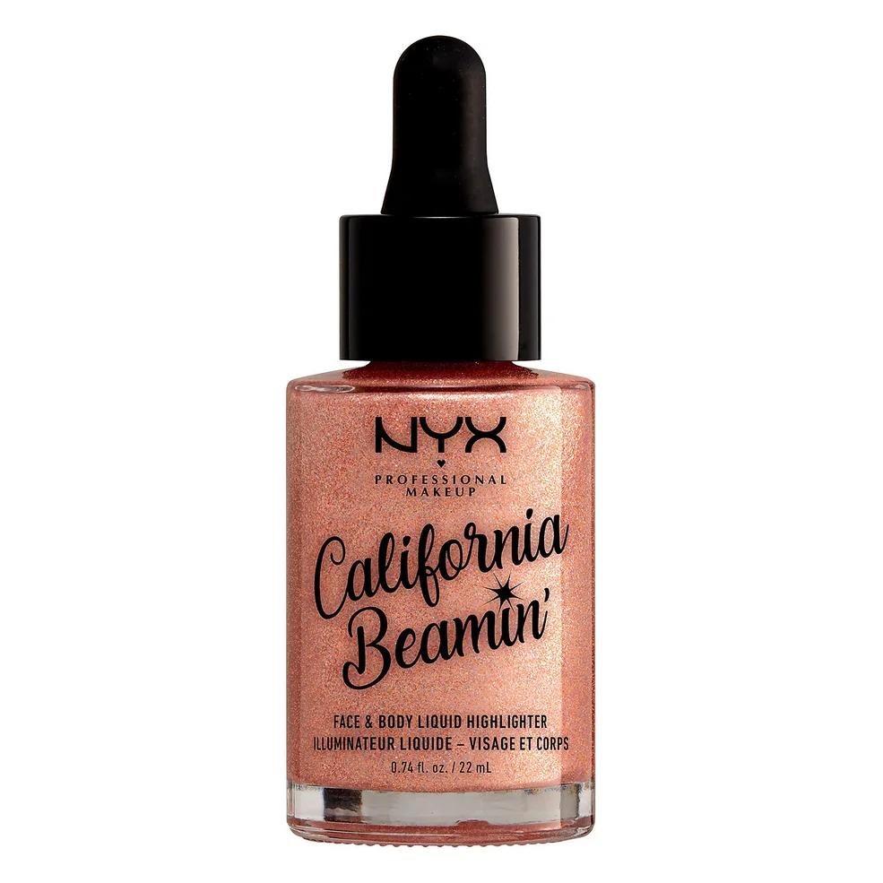 NYX Professional Makeup California Beamin' Face and Body Liquid Highlighter (Various Shades) Zdjęcie 1