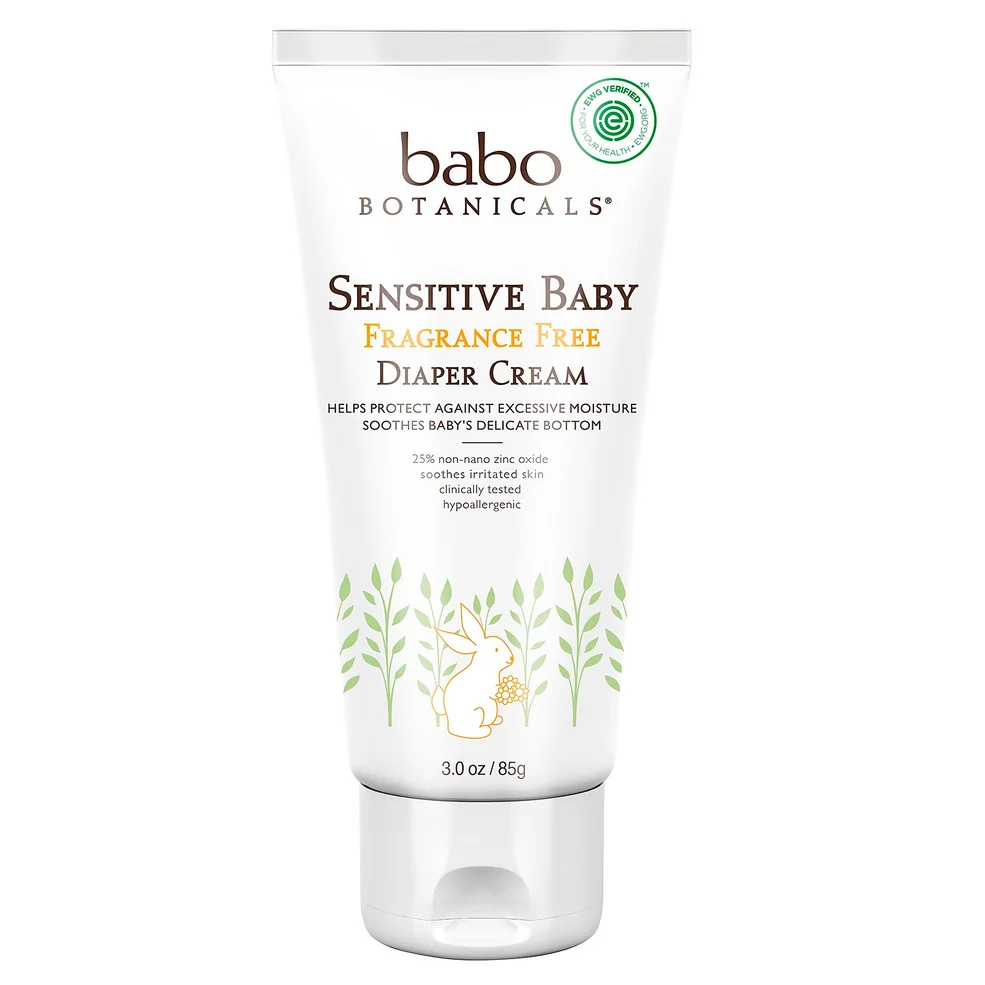 Babo Botanicals Sensitive Baby Fragrance Free Zinc Diaper Cream Zdjęcie 1