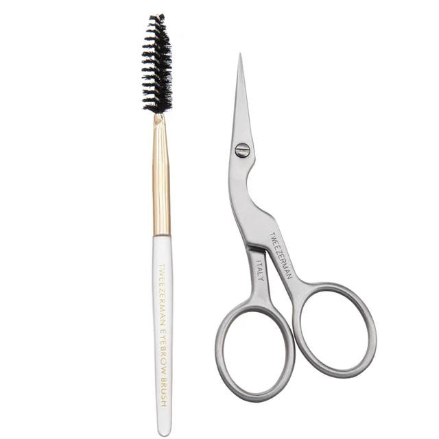 Tweezerman Brow Shaping Scissors And Brush nożyczki i szczoteczka do brwi