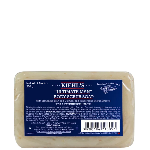 Kiehl’s Ultimate Man Body Scrub Soap mydło z peelingiem do ciała dla mężczyzn 200 g
