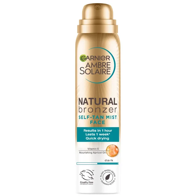 Ambre Solaire Natural Bronzer Quick Drying Dark Self Tan Face Mist szybkoschnąca mgiełka samoopalająca do twarzy ciemna 75 ml
