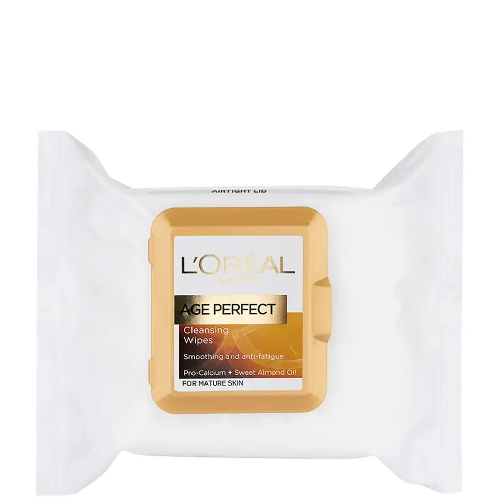 L’Oréal Paris Age Perfect Cleansing Wipes for Mature Skin chusteczki oczyszczające do skóry dojrzałej (25 chusteczek) Zdjęcie 1