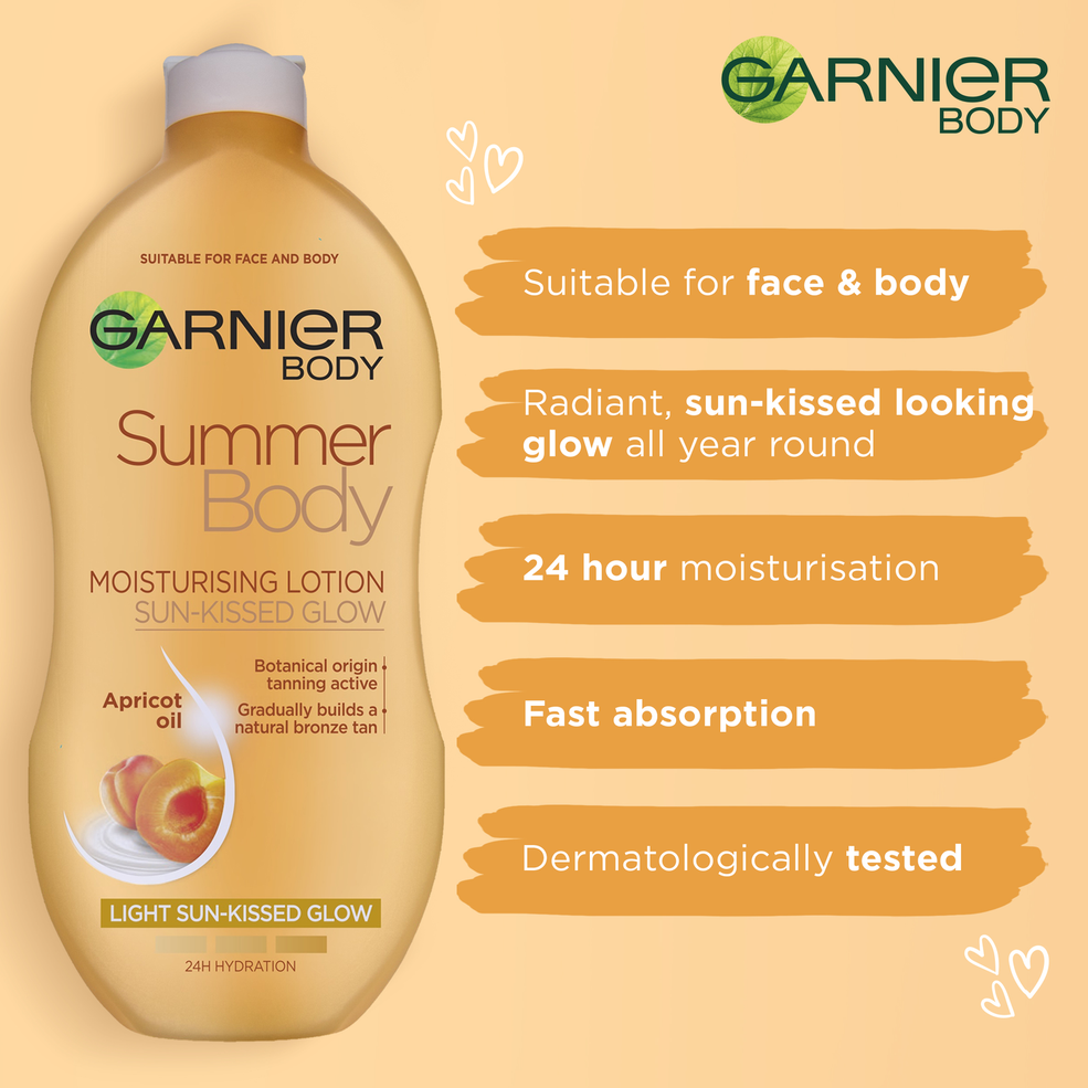 Garnier Summer Body Hydrating Gradual Tan Moisturiser Light 400ml Zdjęcie 1