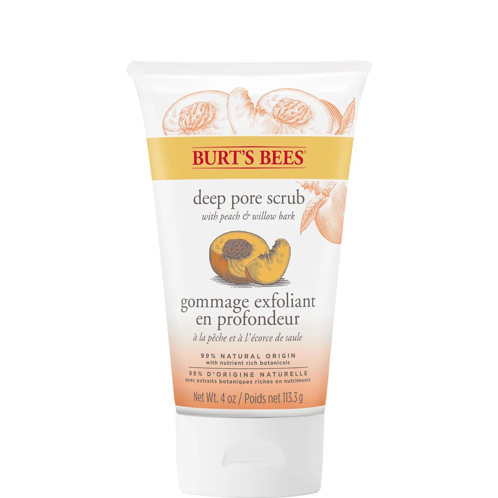 Burt's Bees Peach & Willowbark peeling głęboko oczyszczający pory (4 oz / 110 g) Zdjęcie 1