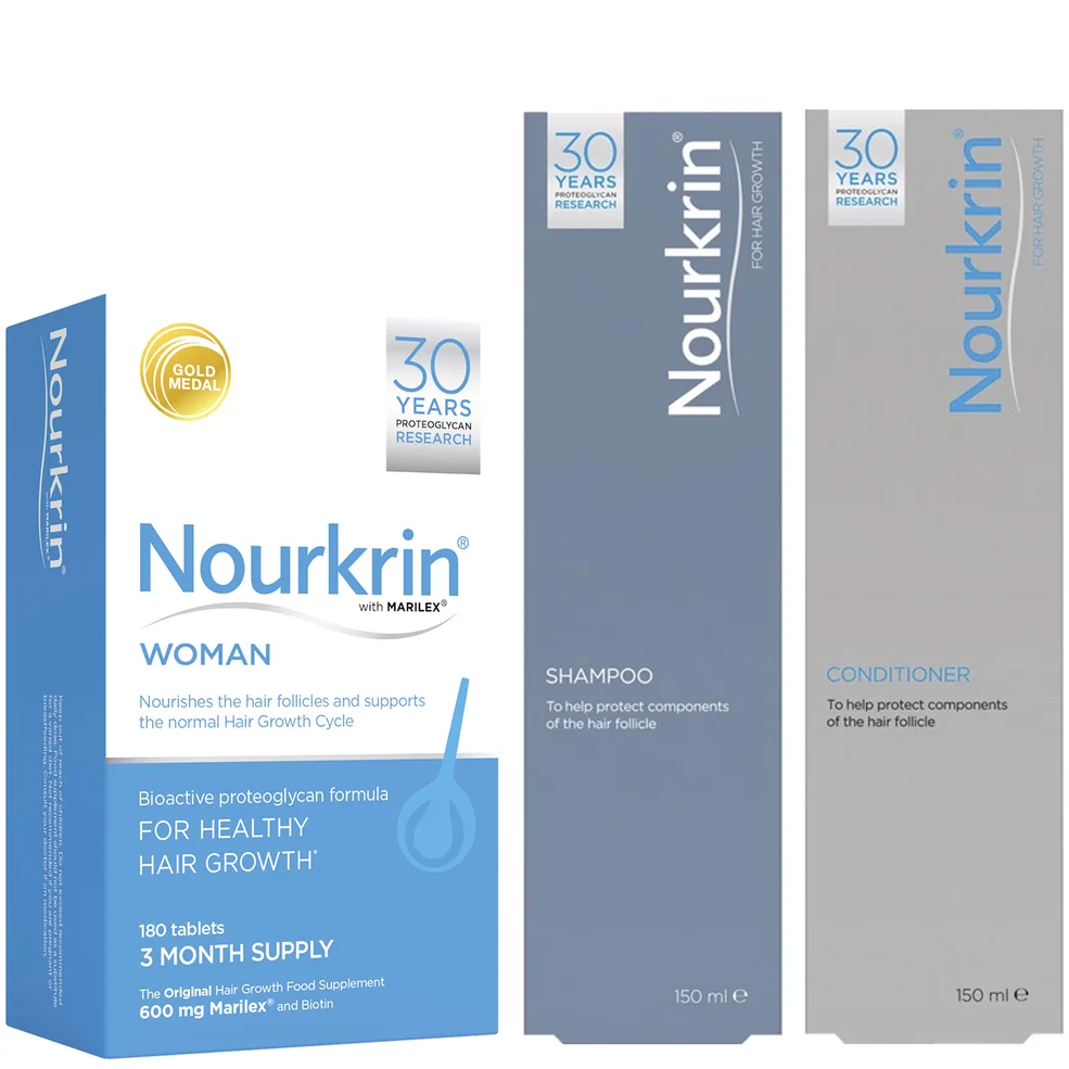 Nourkrin Woman Value Pack - Contains 180 Tablets Plus Shampoo and Conditioner (2x150ml) Zdjęcie 1