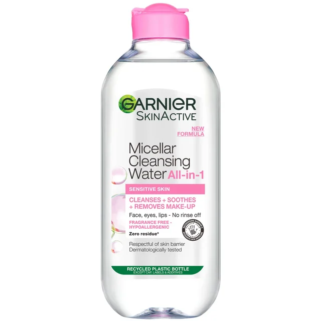 Garnier Micellar Water Facial Cleanser and Makeup Remover for Sensitive Skin preparat do oczyszczania twarzy i demakijażu 400 ml