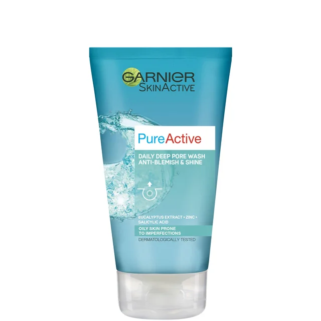 Garnier Pure Active Anti Blackhead Deep Pore Face Wash Oily Skin oczyszczający preparat do twarzy do skóry tłustej 150 ml