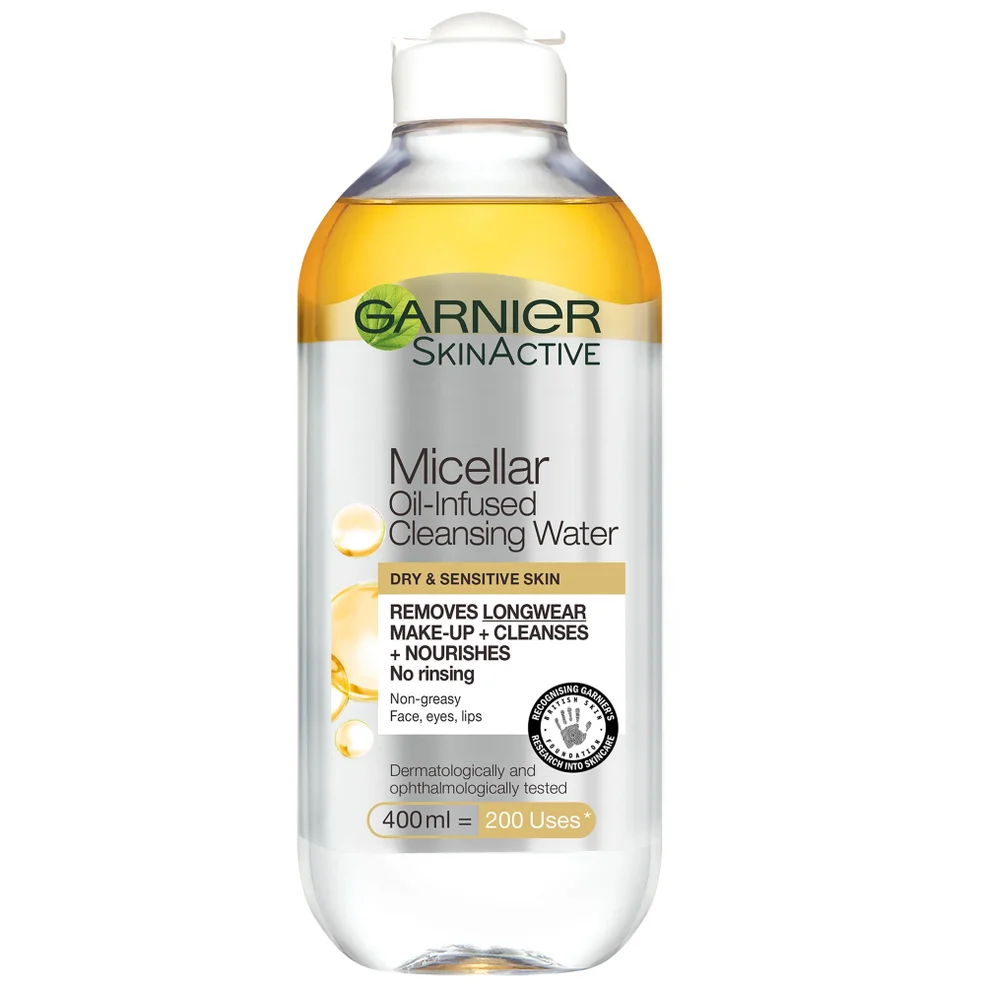 Garnier Micellar Water Oil Infused Facial Cleanser and Makeup Remover produkt do oczyszczania twarzy i demakijażu 400 ml Zdjęcie 1