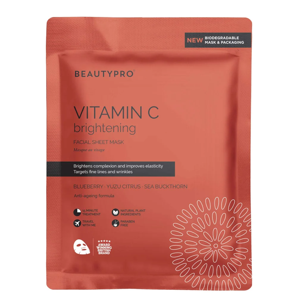 BEAUTYPRO Brightening Collagen Sheet Mask with Vitamin C Zdjęcie 1