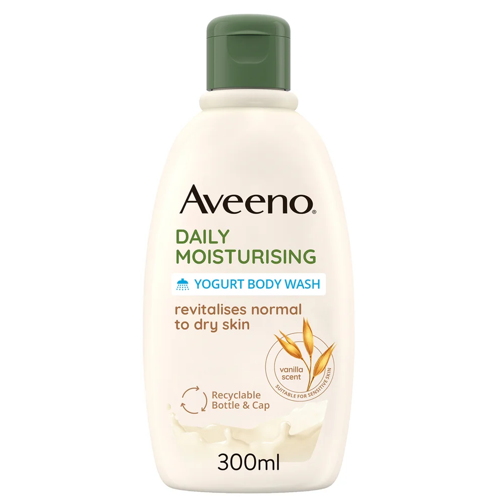 Aveeno Daily Moisturising Yogurt Body Wash Vanilla & Oat Scented 300ml Zdjęcie 1