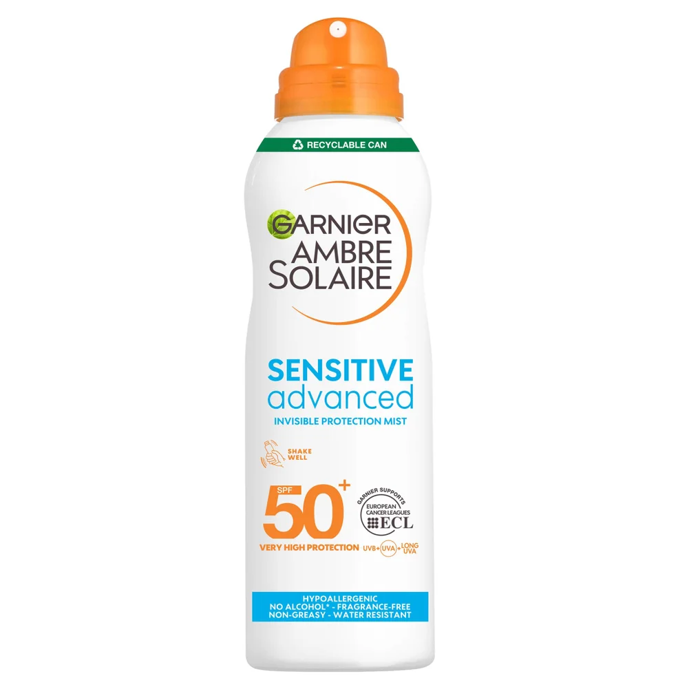Ambre Solaire Sensitive Hypoallergenic Dry Mist Sun Cream Spray SPF50 200ml Zdjęcie 1