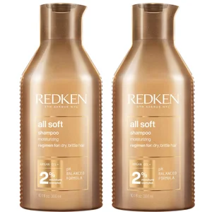 Redken All Soft Shampoo Duo szampon do włosów - zestaw 2 sztuk (2 x 300 ml) - Size 2 x 300ml