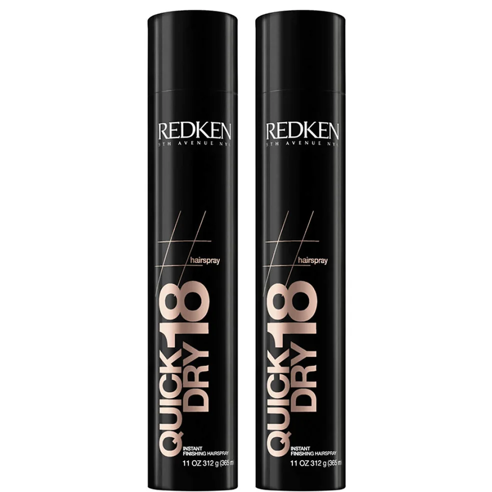 Redken Quick Dry 18 Instant Finishing Hairspray Duo lakier do włosów zapewniający natychmiastowe wykończenie - zestaw 2 sztuk Zdjęcie 1