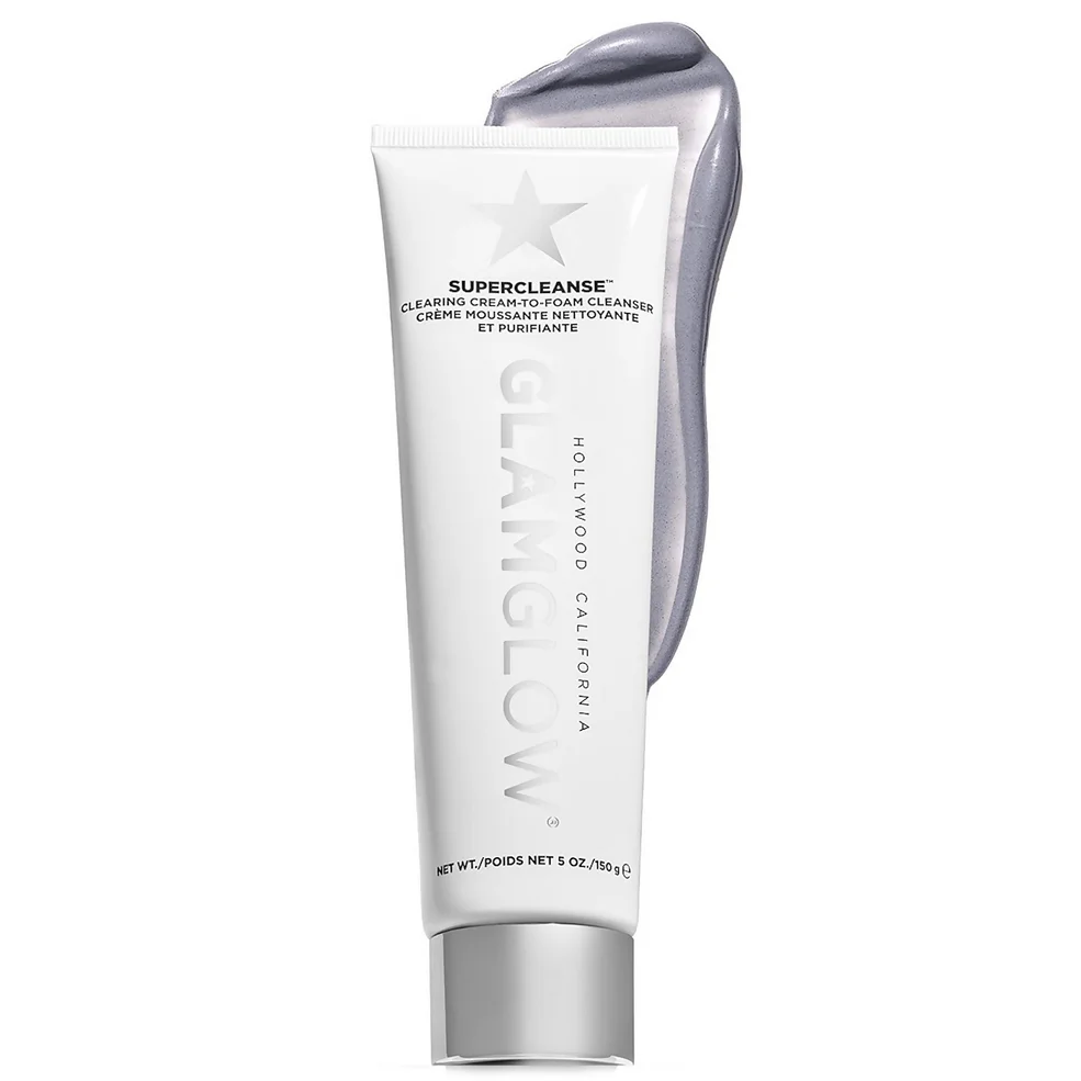 GLAMGLOW Super Cleanse Triple Charcoal Cream-to-Foam Cleanser kremowy produkt oczyszczający z aktywnym węglem 150 g Zdjęcie 1