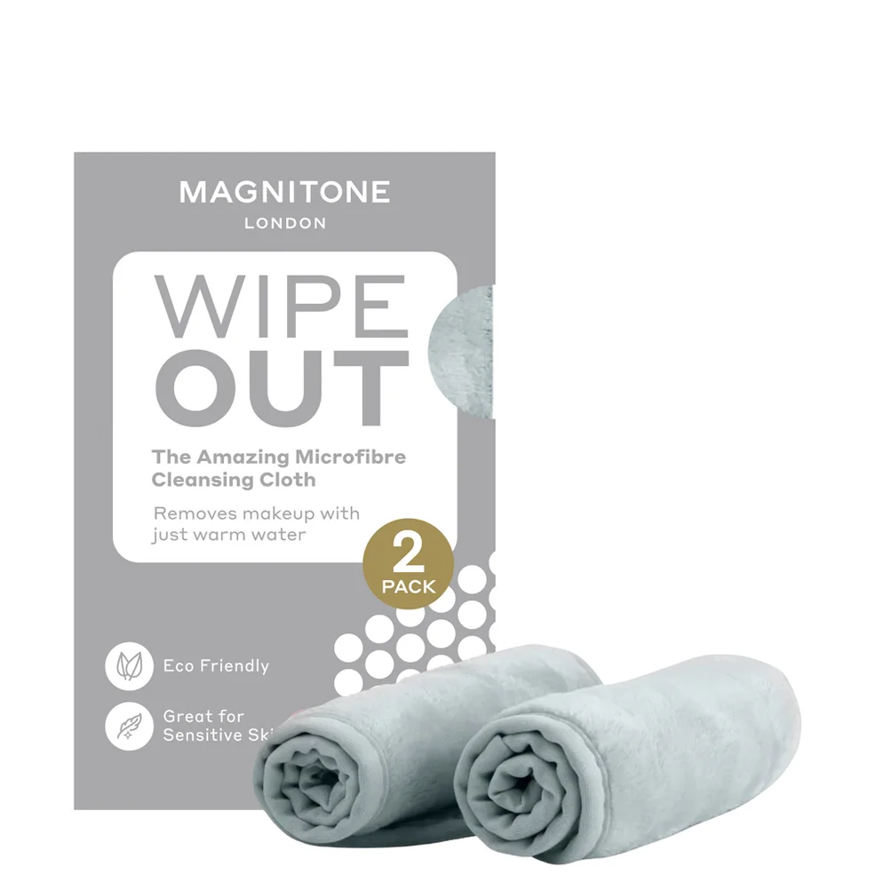 MAGNITONE London WipeOut Microfibre Cleansing Cloths Grey – 2 Pack Zdjęcie 1
