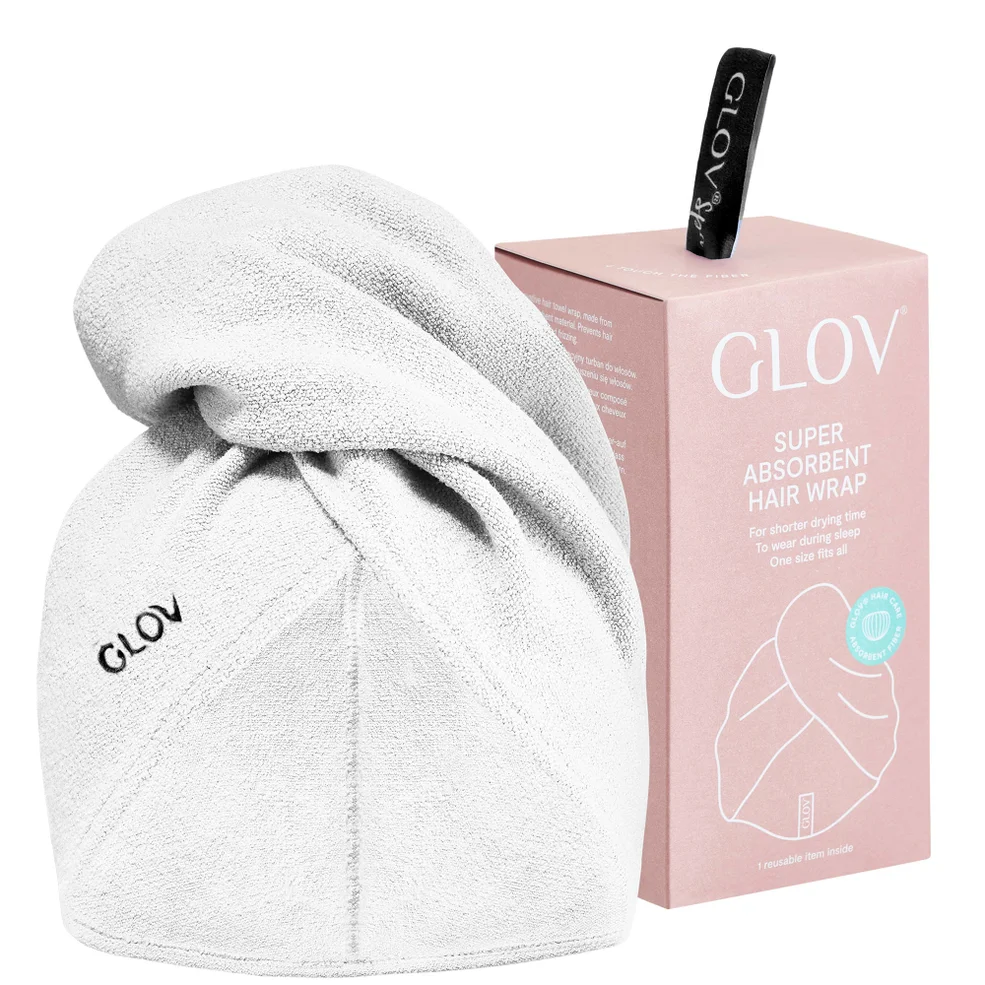 GLOV® Ultra–Absorbent Hair Towel Wrap - Original White Zdjęcie 1