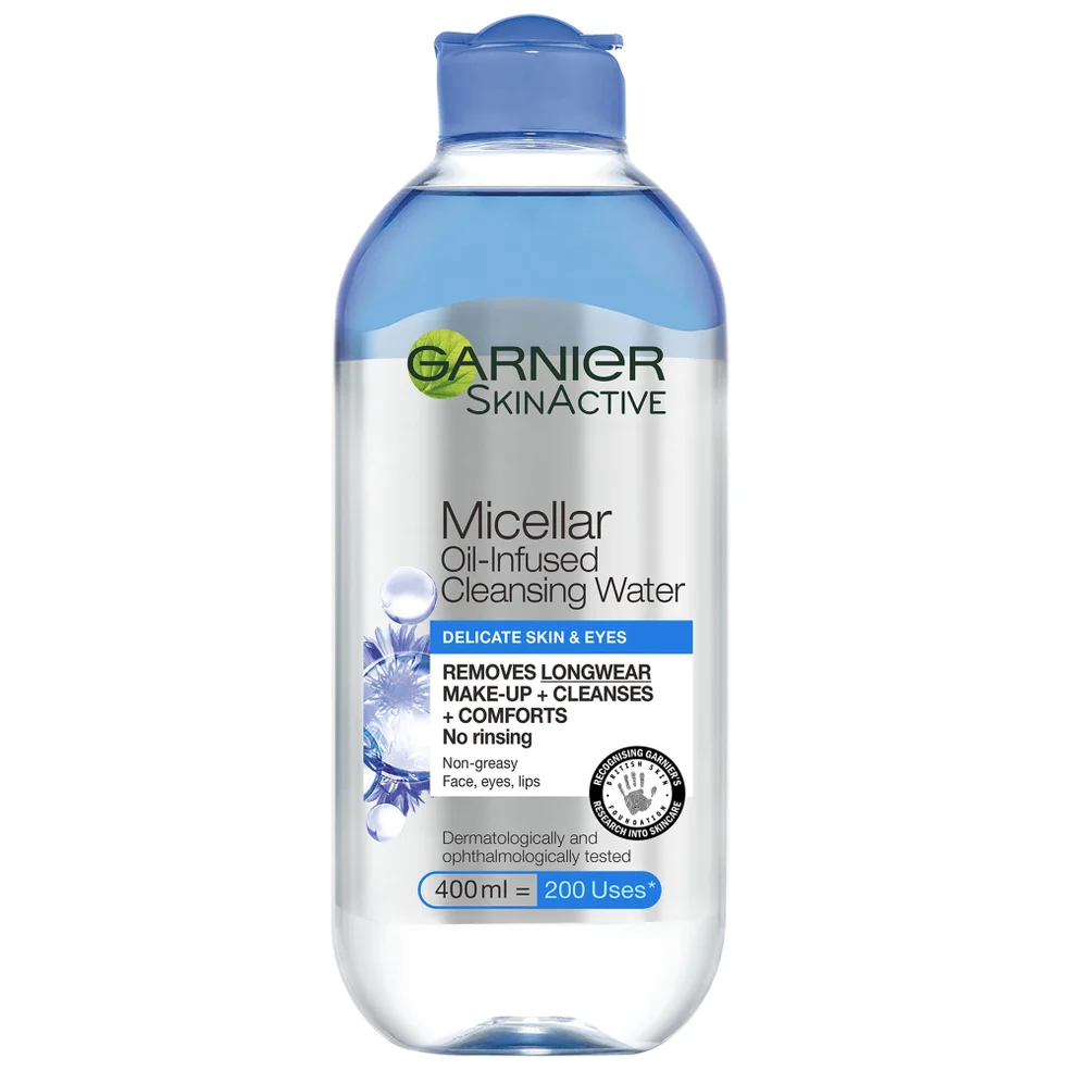 Garnier Micellar Water Facial Cleanser and Makeup Remover for Delicate Skin and Eyes produkt do oczyszczania i demakijażu 400 ml Zdjęcie 1