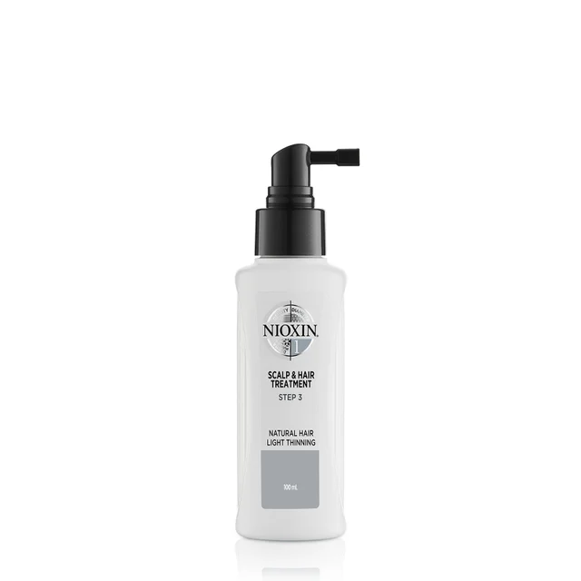 NIOXIN 3-częściowy system 1 kuracja do skóry głowy i włosów dla włosów naturalnych z lekkim przerzedzeniem 100 ml