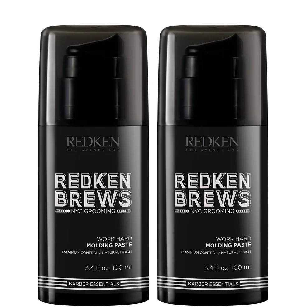 Redken Brews Men's Work Hard Molding Paste Duo pasta do stylizacji włosów 2 szt. Zdjęcie 1
