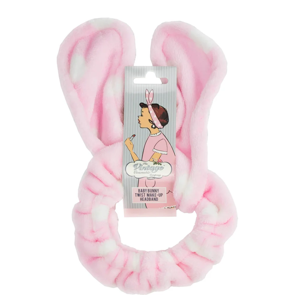 The Vintage Cosmetic Company Baby Bunny Twist Make-Up Headband opaska na włosy ułatwiająca makijaż Zdjęcie 1